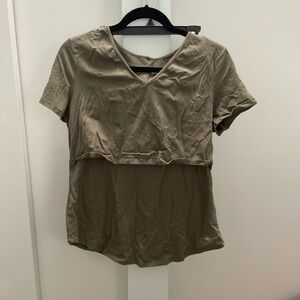 Olive Green Nursing Women's Top